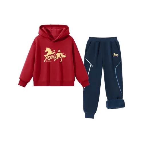 PEAK Красный PK Лошадь Год Темно-синий PK Лошадь Год K Kids Повседневная спортивная одежда