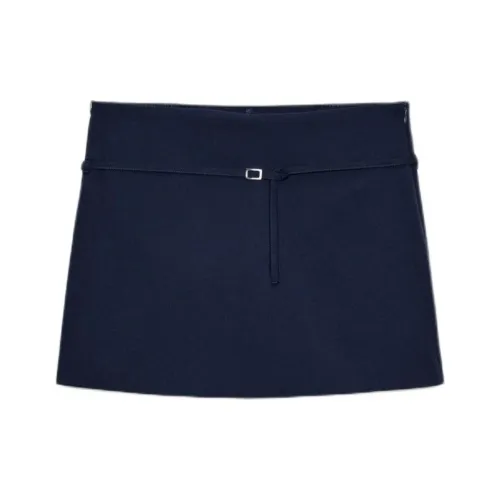 ZARA Глубокий морской синий Женские Повседневные шорты