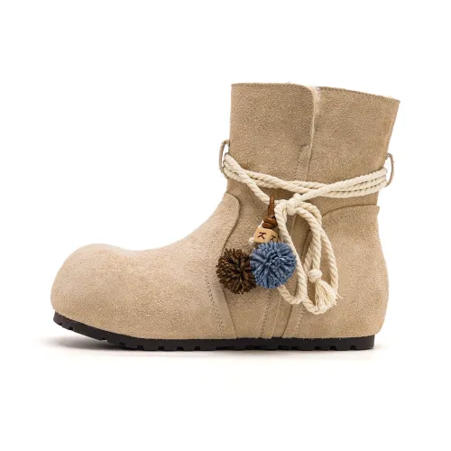 UNCLEWEN Овца Кудрявый Ботильоны Женские