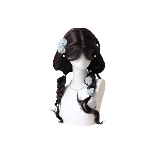 BEIQING Атмосфера Чёлка "восьмёрка" Большая волна Длинные волнистые Женская Перука Высокотемпературная Пряжа