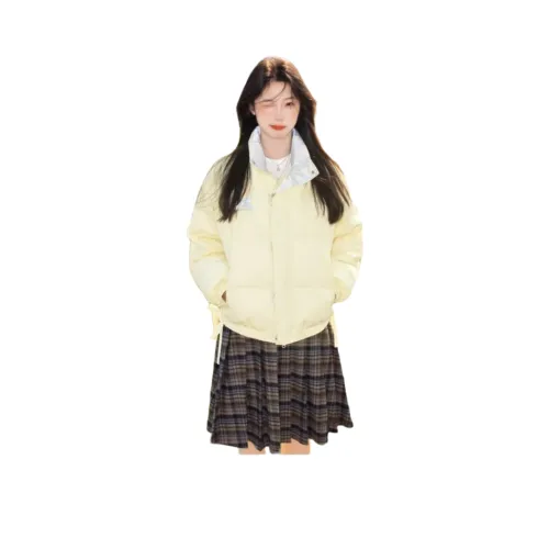 GOSNACE Заварной [Корейский стиль Lazy Stand Up Ожерелье-чокер] Унисекс Пуховики