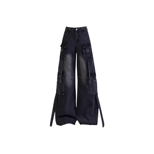 XGXR Черный Серый Цвет Женские Джинсы