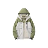 Белый с светло-зеленым (3-в-1 полярный флис, внутренний слой)