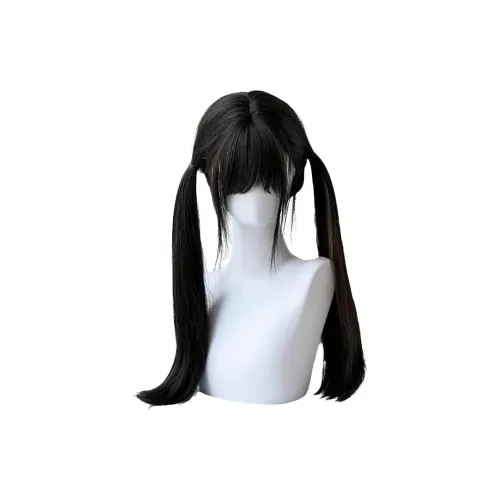 BEIQING YOUNG Девушка Wispy Чёлка Чёрные Длинные Прямые Женский Шапка для волос Высокотемпературная пряжа