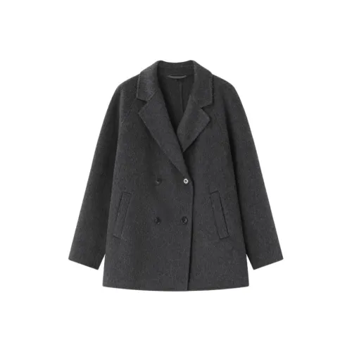XWI Carbon Gray Cropped Women's Coat XWI Укороченное женское пальто угольно-серого цвета