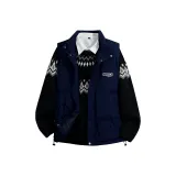 Темно-синий синий жилет + черный свитер