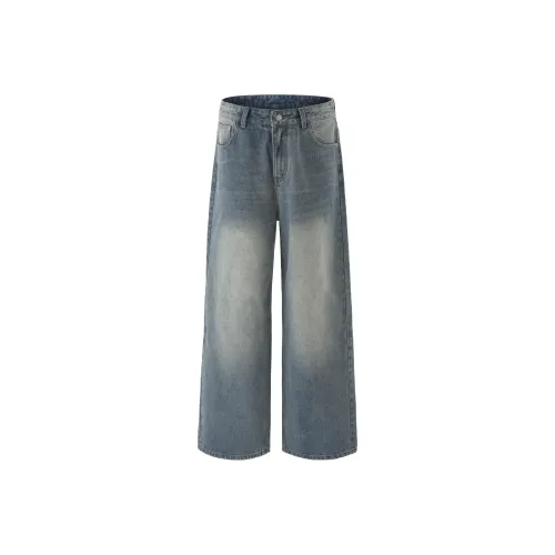 WPOOLL Винтажные синие унисекс джинсы