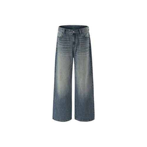 WPOOLL Винтажные синие унисекс джинсы