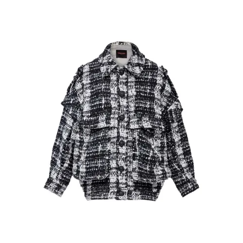 Laurence Chico Твидовая куртка унисекс черно-белая