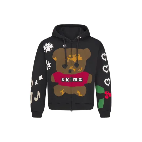 SKIMS x CPFM Fw25 Тяжелый флис Мужской расслабленный свитшот с молнией для мужчин