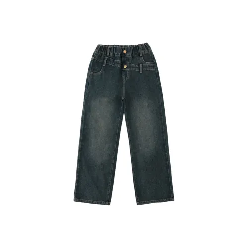 MUTONGSHAONIAN Синие Серые Флисовые Подкладочные Джинсы для Подростков