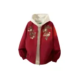 Бордовый (1099 Термический хлопковый пуховик, Бесплатно Белый Фотиния Серый Свитшот)