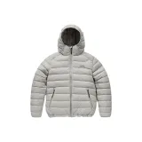 Светло-серый хлопковый пуховик