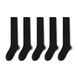 [5 пар, Утолщенный Махровый бархат · Термическая голень] Черный 5