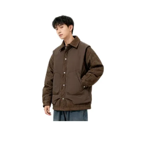 LH HOMME Кофейный Унисекс Пуховики