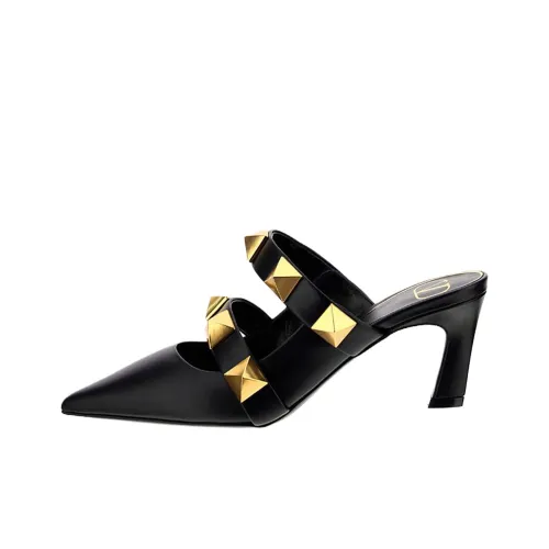 Valentino Roman Stud Узкий каблук Высокие каблуки 6,5 см Женские Черный