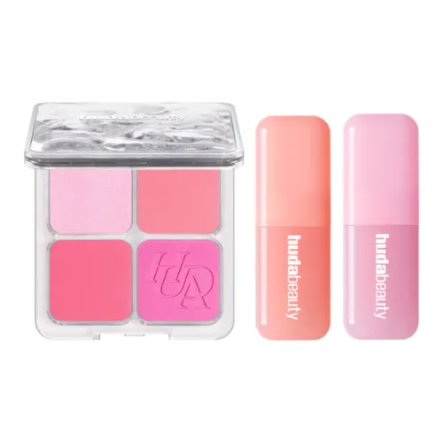 HUDA BEAUTY Детский Розовый Фильтр Набор Румян Естественный Цвет Кожи 6,4G+4,5g+4,5g
