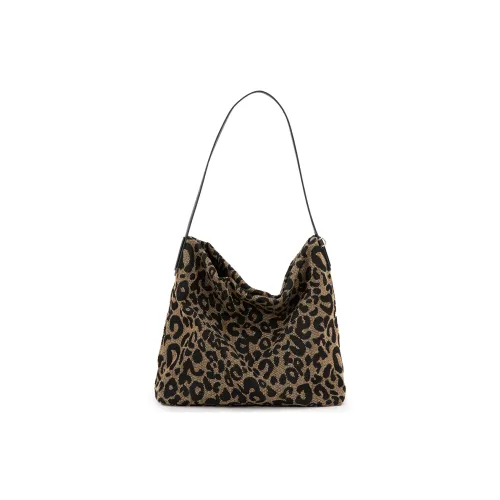 VENOF Ткань Сумка-тоут Сумка через плечо Женская Основа Черный Леопард с принтом Черный