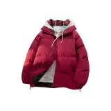 Бордовый (с клетчатым внутренним слоем, свитшот)