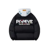 Чёрный с серым капюшоном