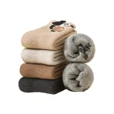 H102-5 пар [Утолщенные и с флисовой подкладкой, из хлопка Синьцзян, термические махровые носки]