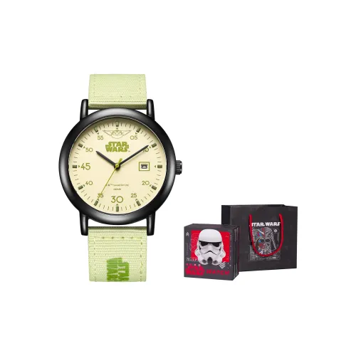 Disney Star Wars Кварцевый механизм Нейлоновый ремешок Часы Унисекс Зеленый циферблат