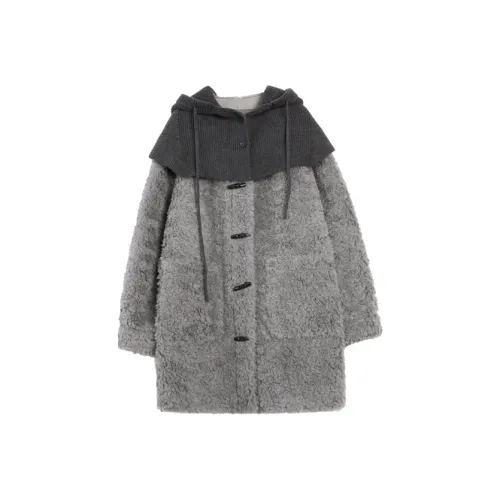 ELLE Средне-серый Женские Меховые изделия