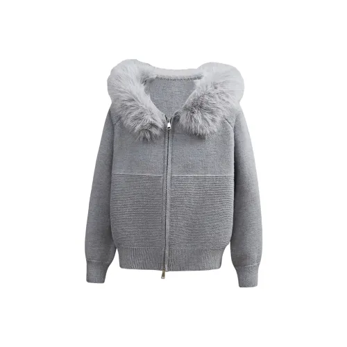 TOUCH Укороченное пальто женское светло-серое