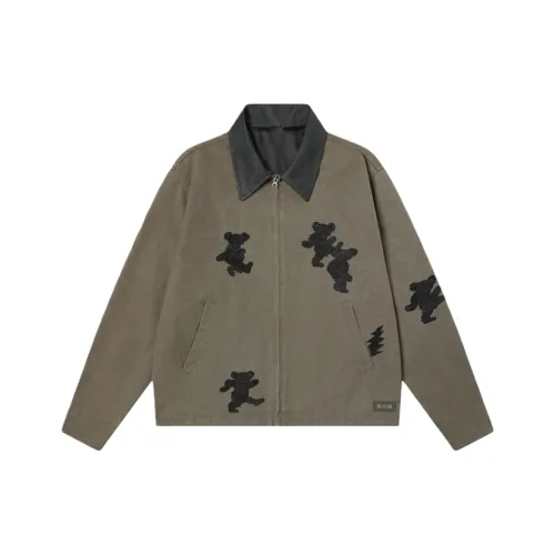 CHONGXIAOLV Кофейный Зеленый Унисекс Куртки