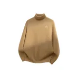 [Интегрированный флис водолазка] Кофейный (Tb геометрический текстурированный логотип на груди)