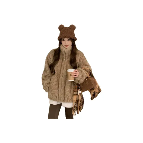 Langqing Бархатовое ощущение пальто женское