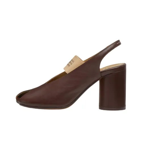 MM6 MAISON MARGIELA Anatomic Грубый каблук Высокие каблуки Женские Коричневый