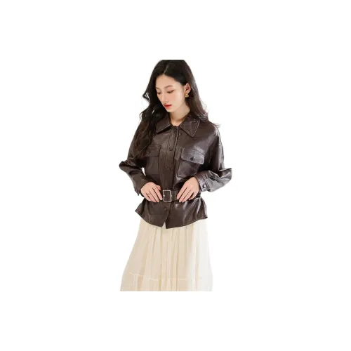 DKRVT Женские кожаные куртки