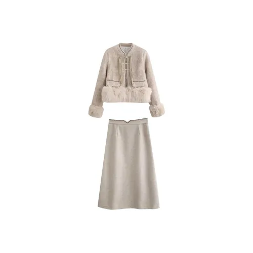 AURORA MUSE Абрикос Комплект с юбкой Топ+юбка Женские Комплекты с юбкой