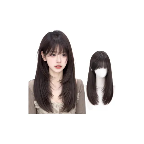 SHIYING Нет Weave Высокий Уровень Длинная Прямая Перука Корейский стиль Натуральный Замена Волос Патч