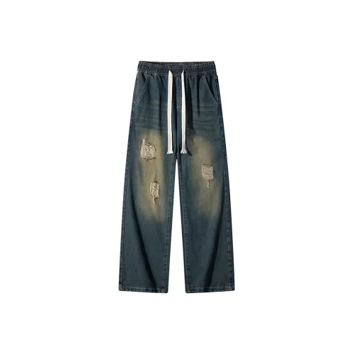 JEANSWEST Z Ностальгический зеленый Унисекс Джинсы