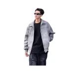 Серый хлопковый пуховик