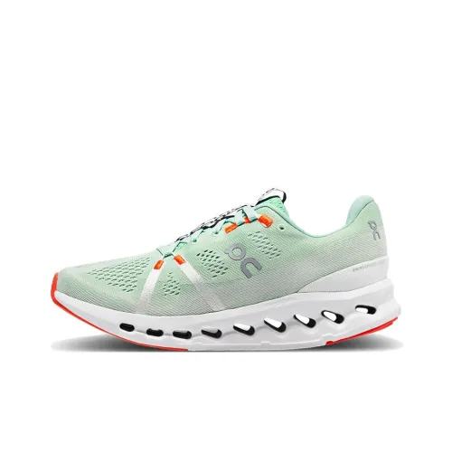 On Low Топ Беговые кроссовки Женские Зеленый Белый