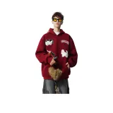 Флисовая подкладка, ангора, красный