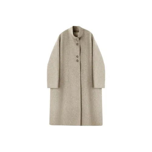 IHIMI Смешанный Кофейный Цвет Женское Пальто