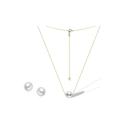 Retro Chic Золото Покрытие Серебряное Инкрустированное Жемчужное Ожерелье Женское