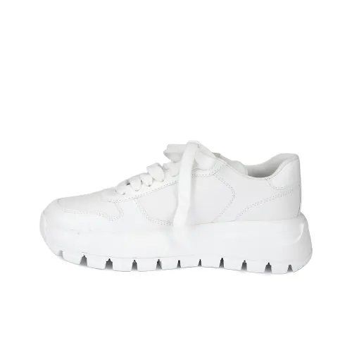 PRADA Низкий Топ Спортивная Повседневная Обувь Женская Белая