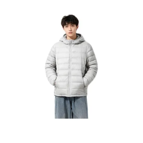 LH HOMME Светло-серый унисекс пуховики