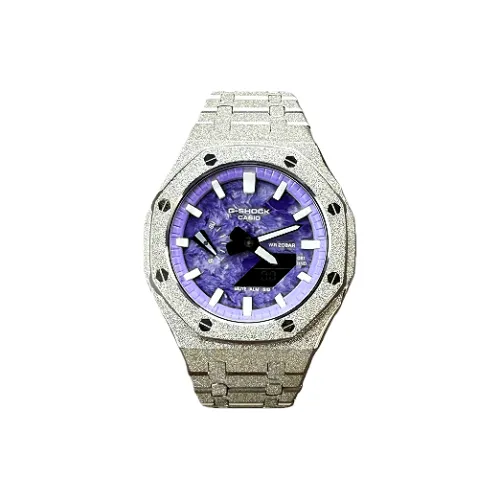 CASIO Retrofit Series Кварцевый механизм нержавеющая сталь ремешок для часов унисекс фиолетовый циферблат часов