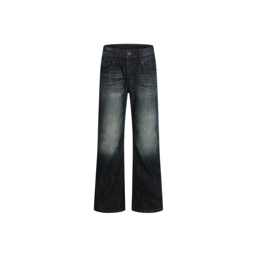 GBXM Темно-синий Унисекс Джинсы