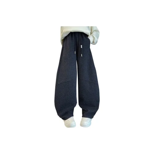 M JBABY Абрикос Свитшот С В клетку Шаровары Комплект Школьный возраст Повседневная Спортивная Одежда