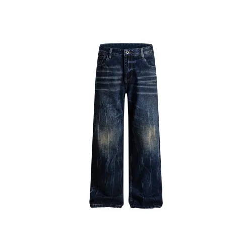 J.F.U Sapphire Blue Men's Jeans J.F.U Сапфирово-синие мужские джинсы