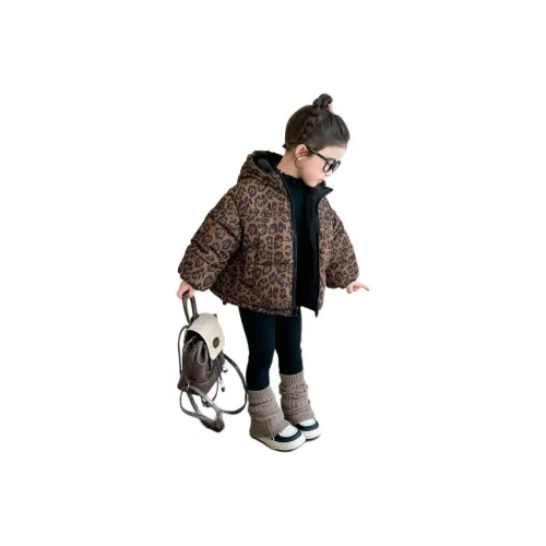 ZUANHOU Камуфляж Леопард С принтом Детская Утеплённая Куртка