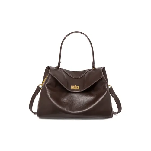 NALANDU Коровья кожа с синтетической кожей сумка через плечо сумка на плечо стандартная женская кофейного экрю цвета