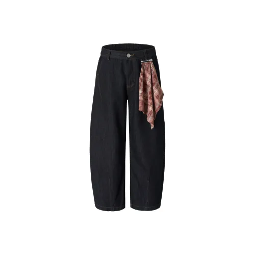 WPOOLL Оригинальный Черный Деним Унисекс Джинсы